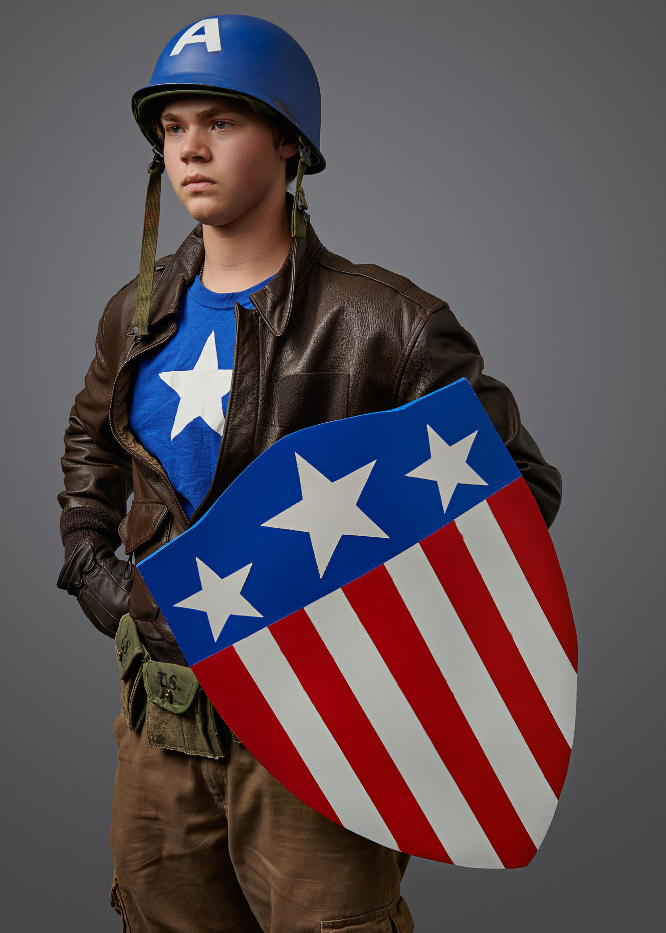 Retro Captain America Cosplay Portrait